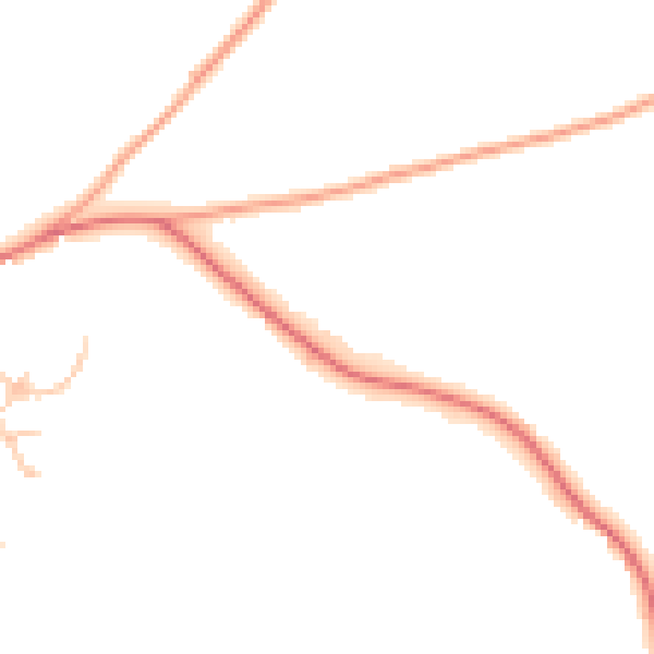 Daytime road noise heatmap for HR4 7EW
