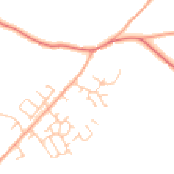 Daytime road noise heatmap for HR4 7FA