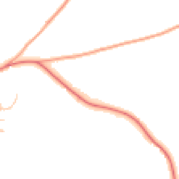 Daytime road noise heatmap for HR4 7FG