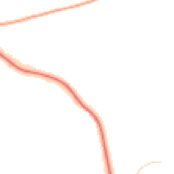 Daytime road noise heatmap for HR4 7FL
