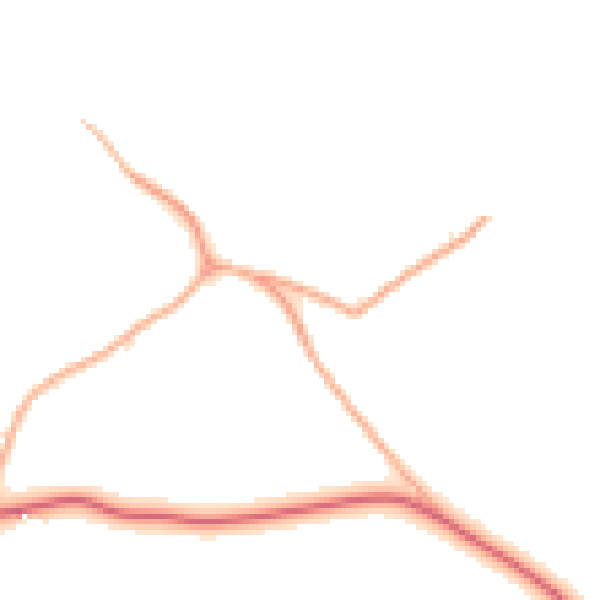 Daytime road noise heatmap for HR4 7HG