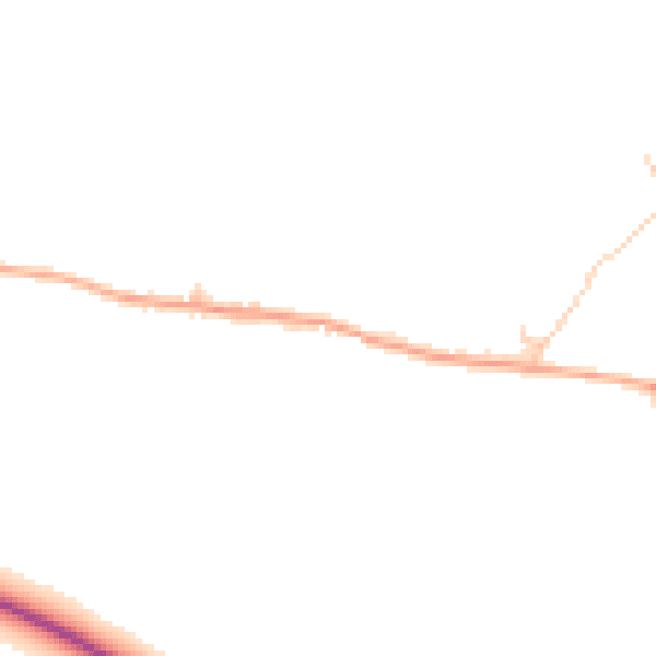 Daytime road noise heatmap for HR4 7JD