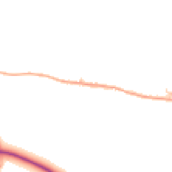 Daytime road noise heatmap for HR4 7JE