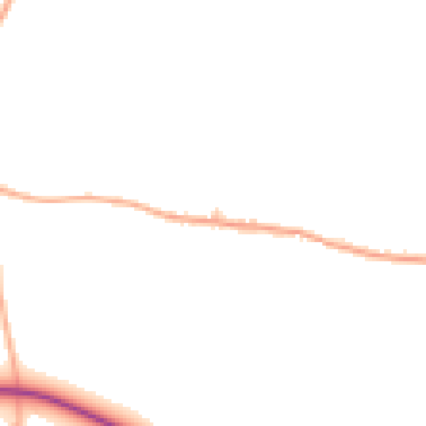 Daytime road noise heatmap for HR4 7JF