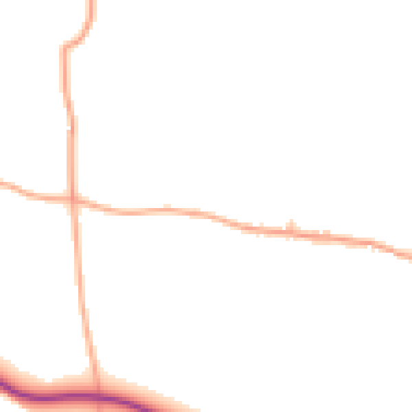Daytime road noise heatmap for HR4 7JG