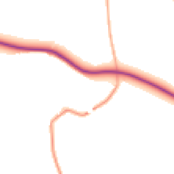 Daytime road noise heatmap for HR4 7JH