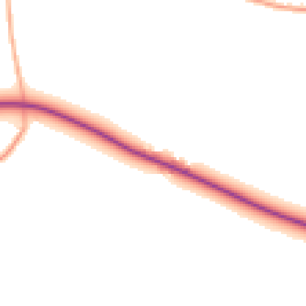Daytime road noise heatmap for HR4 7JL