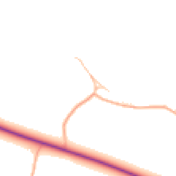 Daytime road noise heatmap for HR4 7JU