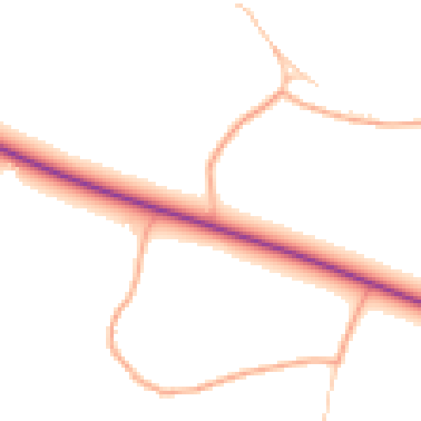 Daytime road noise heatmap for HR4 7JY