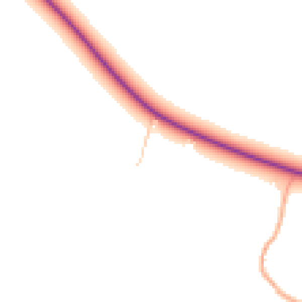 Daytime road noise heatmap for HR4 7JZ