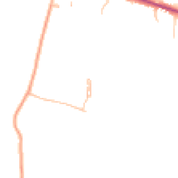 Daytime road noise heatmap for HR4 7PN