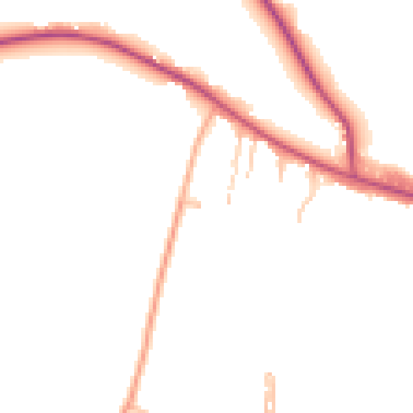 Daytime road noise heatmap for HR4 7PY