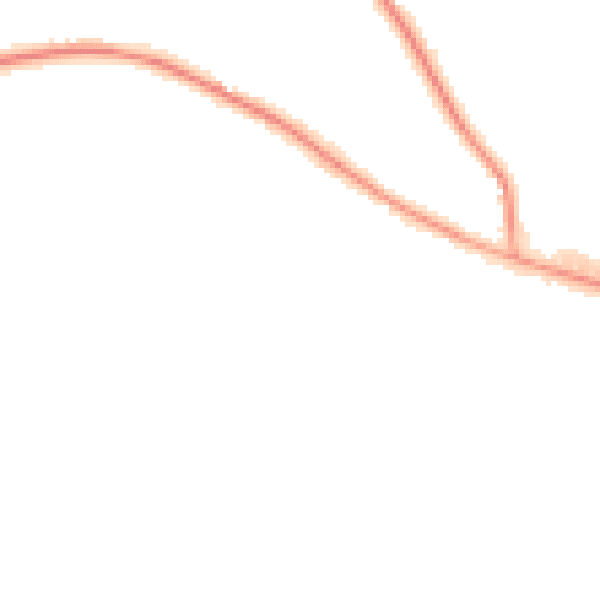 Night-time road noise heatmap for HR4 7PY