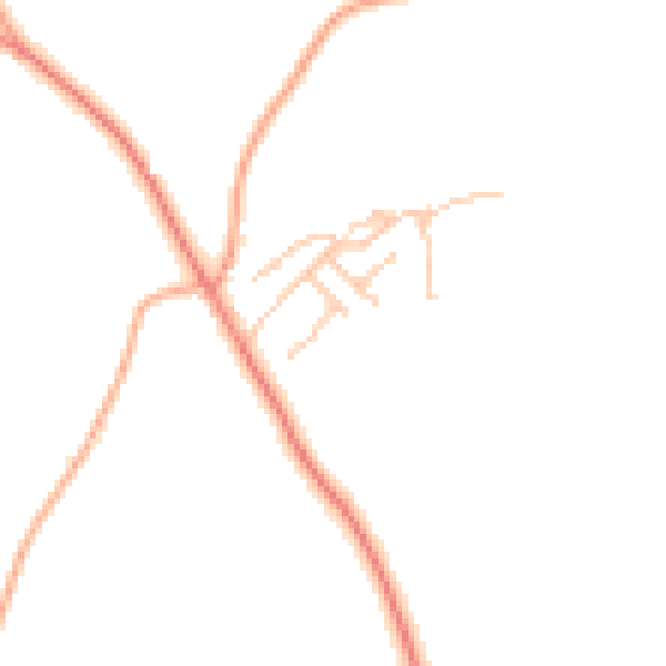Daytime road noise heatmap for HR4 7QN