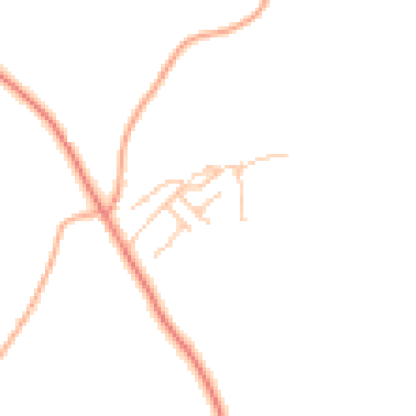 Daytime road noise heatmap for HR4 7QP