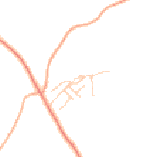 Daytime road noise heatmap for HR4 7QR