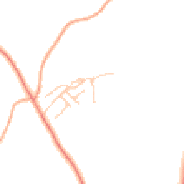 Daytime road noise heatmap for HR4 7QS