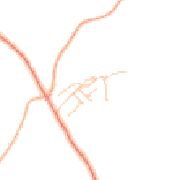 Daytime road noise heatmap for HR4 7QZ