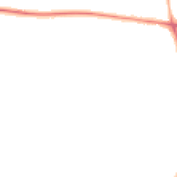 Night-time road noise heatmap for HR4 7RA