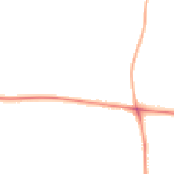 Night-time road noise heatmap for HR4 7RD
