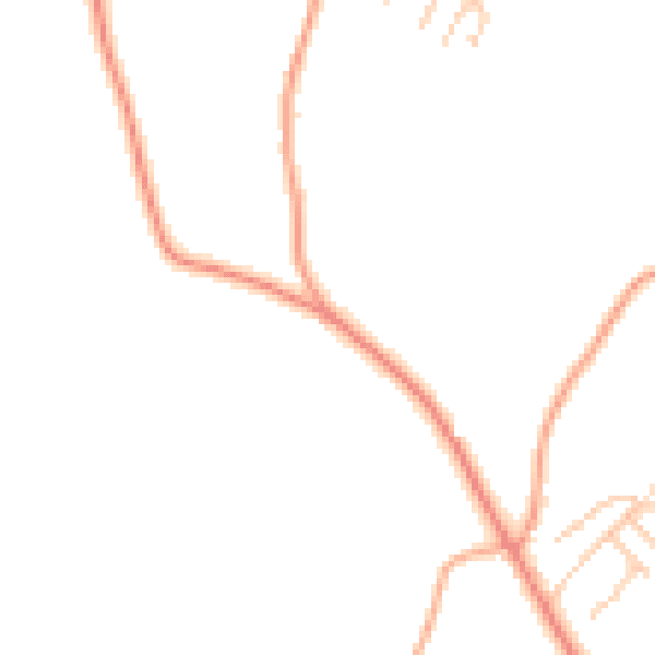 Daytime road noise heatmap for HR4 7RH