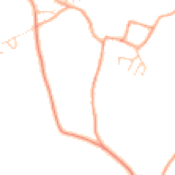 Daytime road noise heatmap for HR4 7RJ