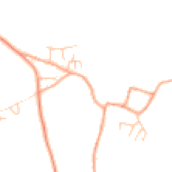 Daytime road noise heatmap for HR4 7RN