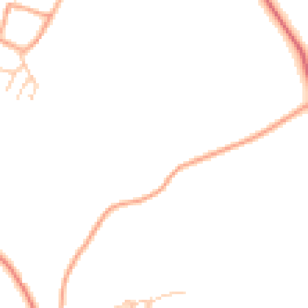 Daytime road noise heatmap for HR4 7RQ