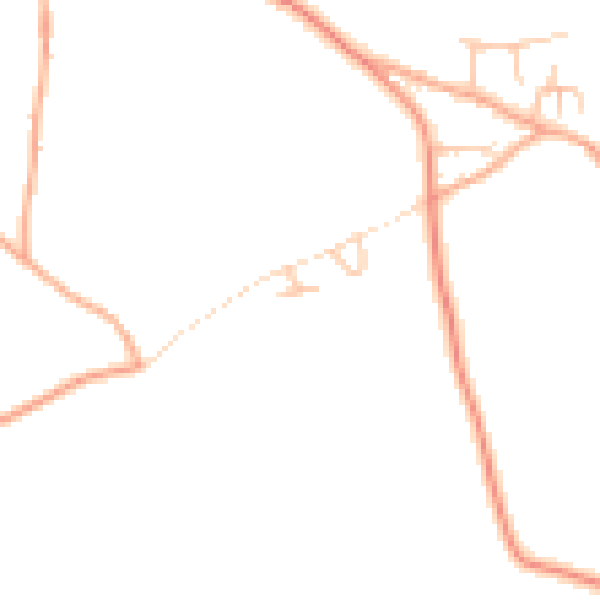 Daytime road noise heatmap for HR4 7RR