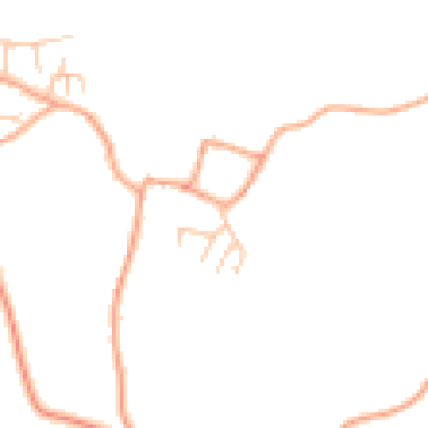 Daytime road noise heatmap for HR4 7RY