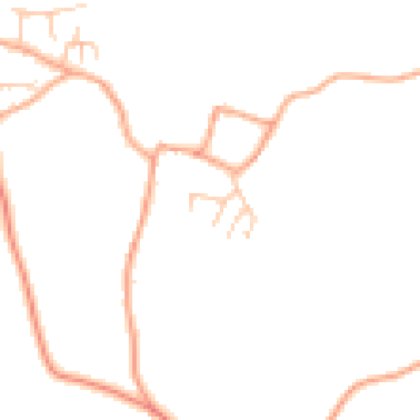 Daytime road noise heatmap for HR4 7RZ