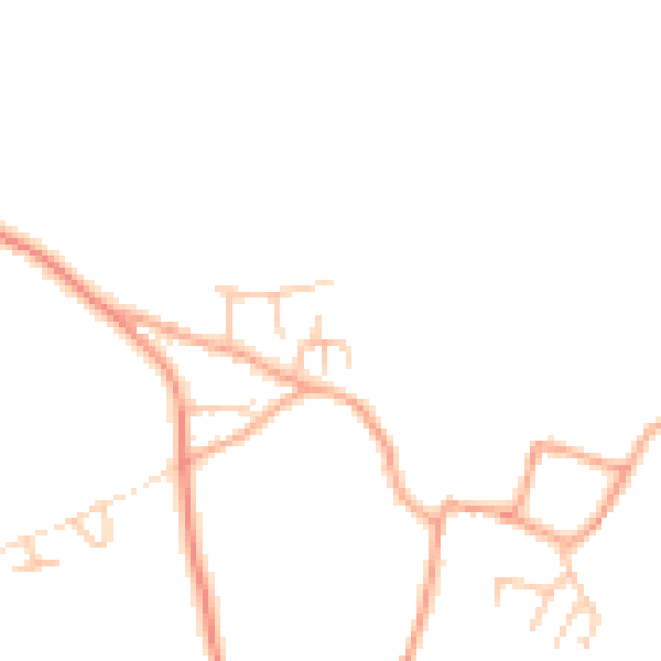 Daytime road noise heatmap for HR4 7SA