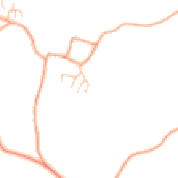 Daytime road noise heatmap for HR4 7SD