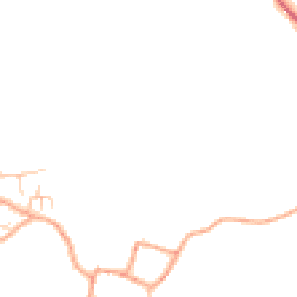 Daytime road noise heatmap for HR4 7SG