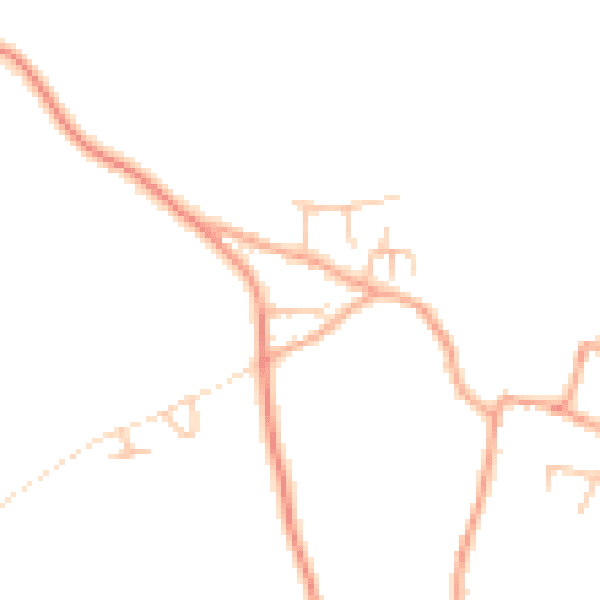 Daytime road noise heatmap for HR4 7SS