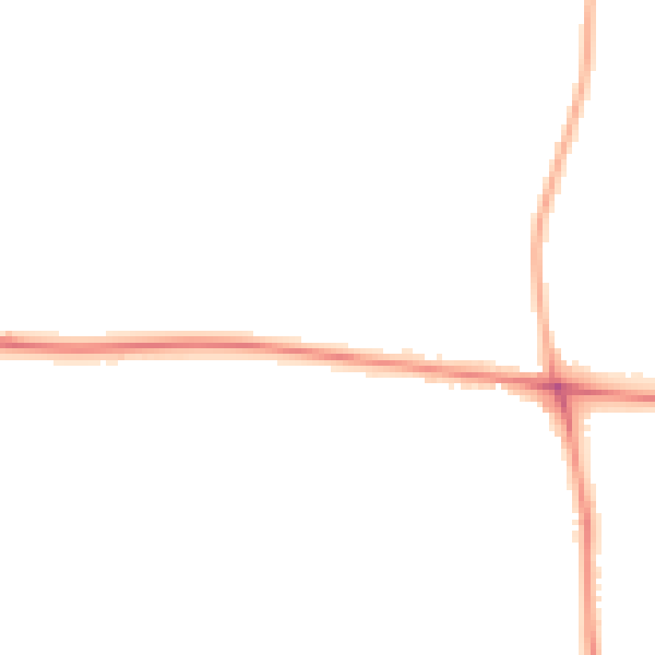 Night-time road noise heatmap for HR4 7ST