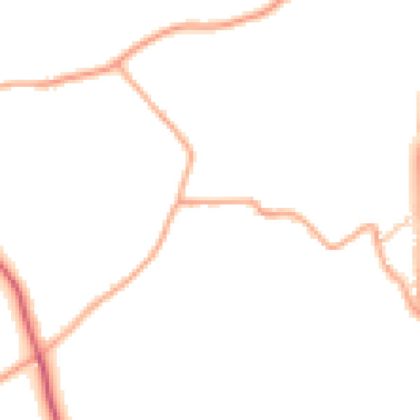 Daytime road noise heatmap for HR4 8AE