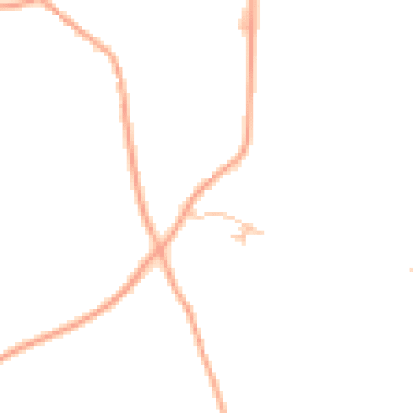 Daytime road noise heatmap for HR4 8AL