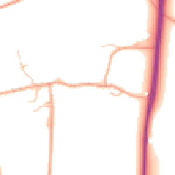 Daytime road noise heatmap for HR4 8AZ