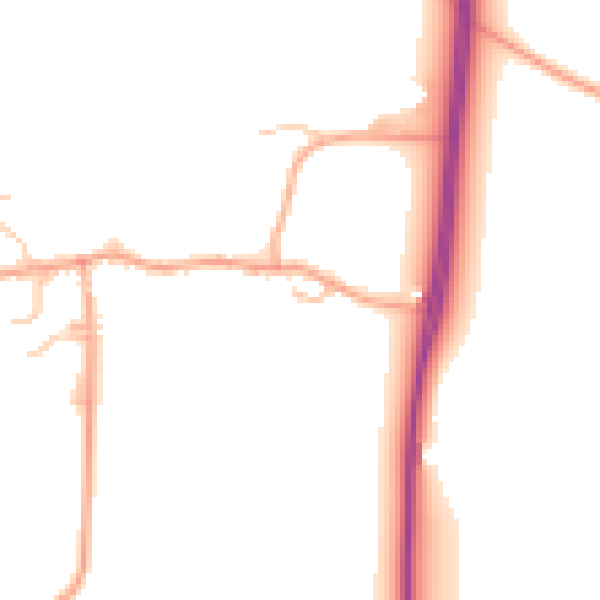Daytime road noise heatmap for HR4 8BX