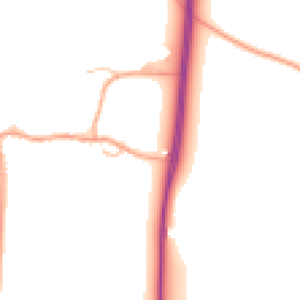 Daytime road noise heatmap for HR4 8FD
