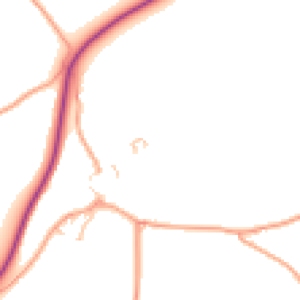 Daytime road noise heatmap for HR4 8HS