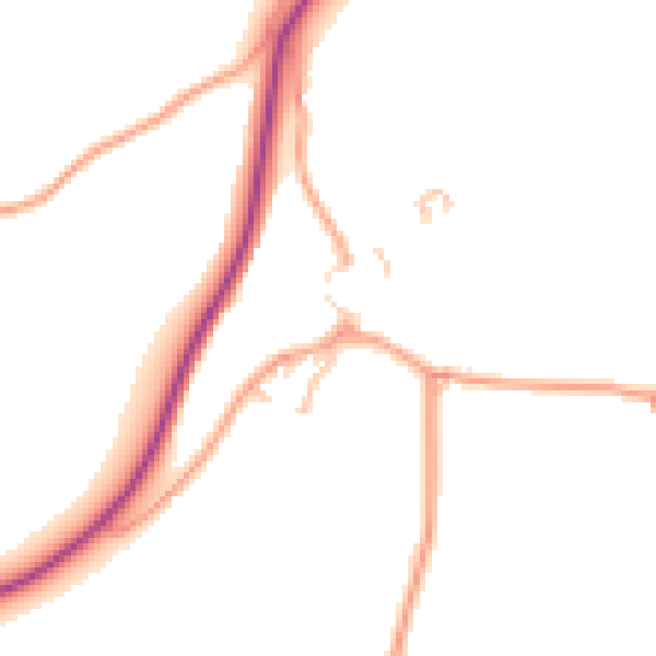 Daytime road noise heatmap for HR4 8HU