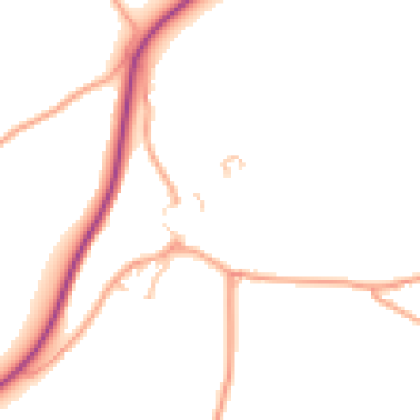 Daytime road noise heatmap for HR4 8HY