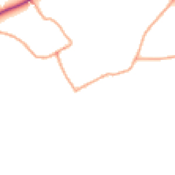 Daytime road noise heatmap for HR4 8JL
