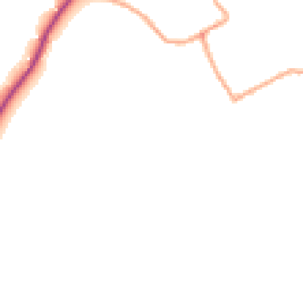 Daytime road noise heatmap for HR4 8JN