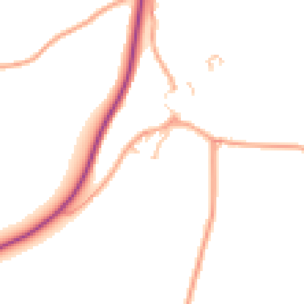 Daytime road noise heatmap for HR4 8JP