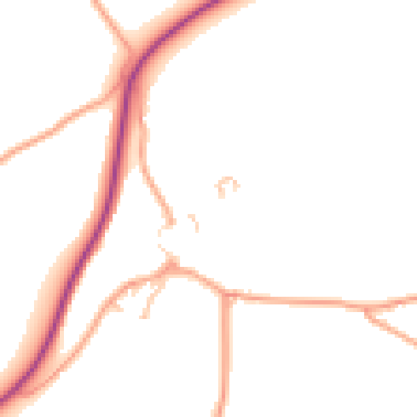 Daytime road noise heatmap for HR4 8JS