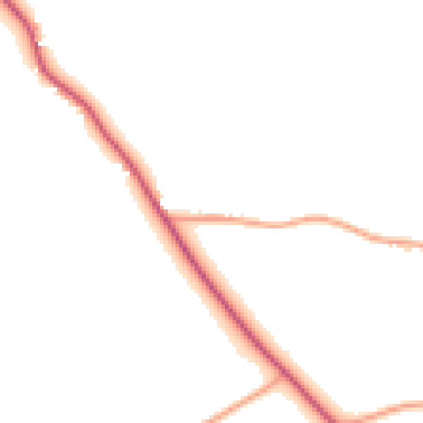 Daytime road noise heatmap for HR4 8NP