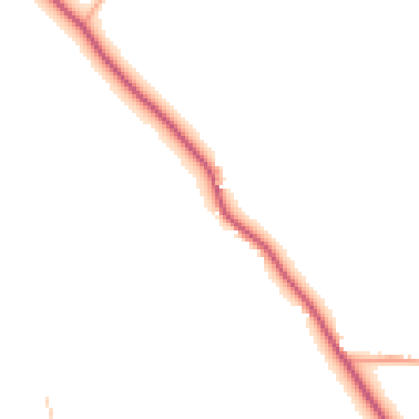 Daytime road noise heatmap for HR4 8NS